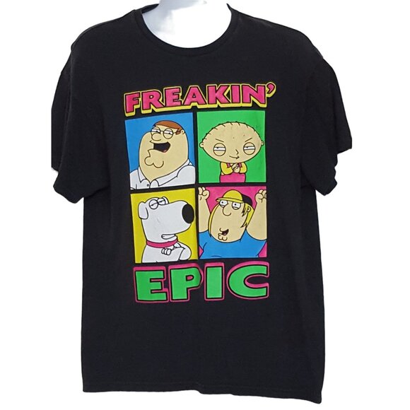 Vintage Family Guy Graphic Tshirt Size XL Black Short Sleeve - Picture 3 of 9